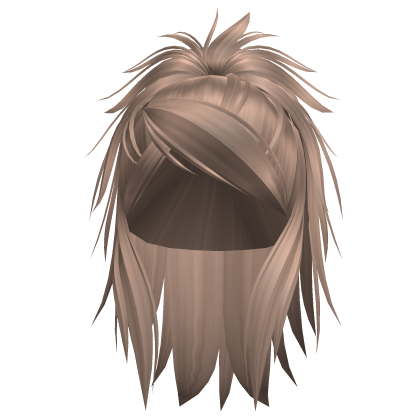 Spikey Y2k Fluffy Ponytail (Milktea) Roblox item
