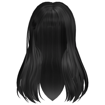 Long Black Straight Hair Roblox item