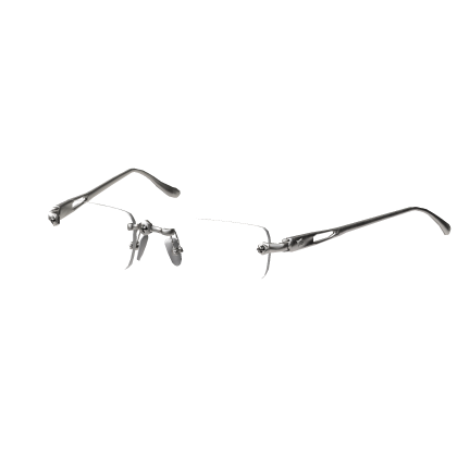 Clear Luxury Silver Glasses Roblox item