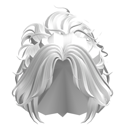 Wavy Ponytail Bun Hair - White Roblox item
