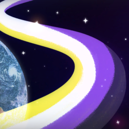 Nonbinary Pride LGBTQ+ in Space