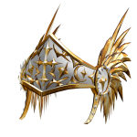White and Gold Cross Valk