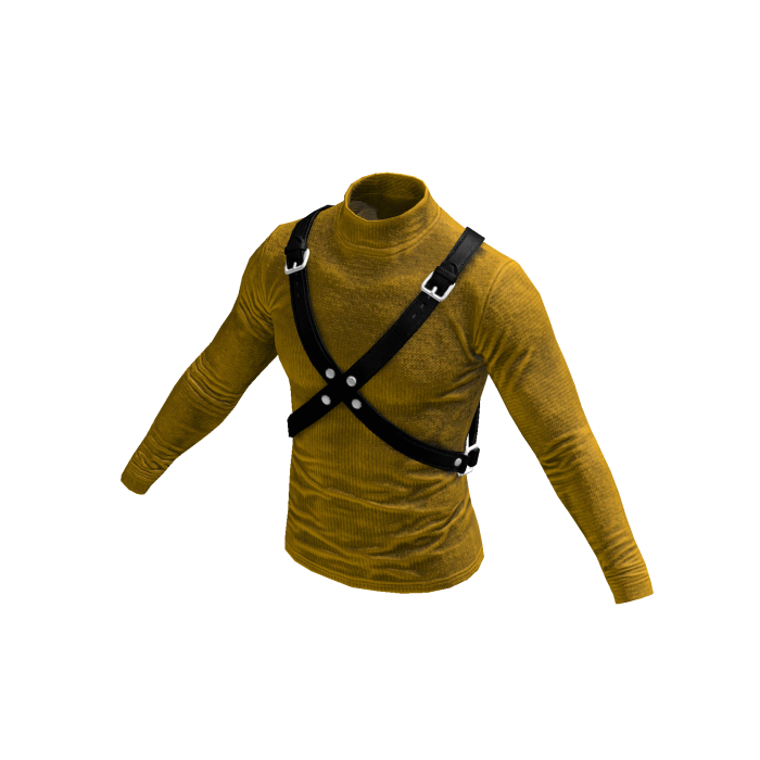 Yellow Knit Strapped Harness Sweater