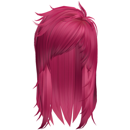 Scene Messy Long Hair (Hot Pink) Roblox item