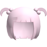 ꒰♡ : FREE pink low poly bob w/ mini pigtails 