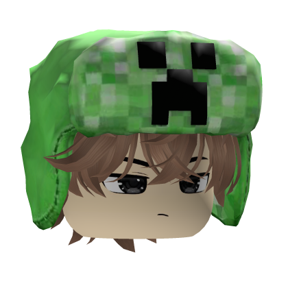 Green Creepy Monster Ushanka Hat Boy Head and Hair Roblox item