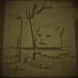 Meme Cat Statue