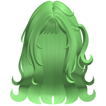 Cute Long Wavy Hair w/ Flipped Ends (Green)