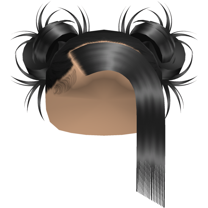 Black Messy Space Buns