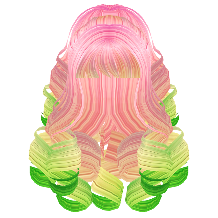 Fluffy Curly Pearl Ponytail Ghost Ombre
