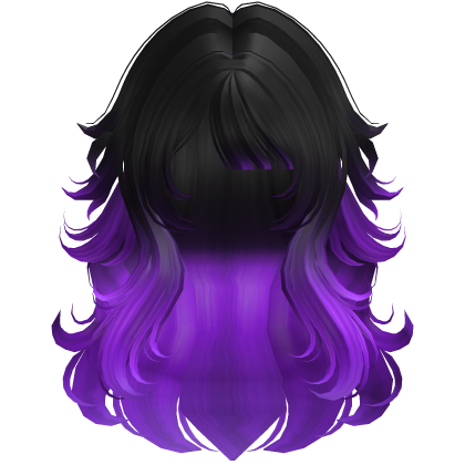 Chibi Anime Fluffy Layered Hair (Black & Purple) 