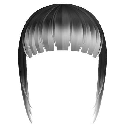 Preppy Black / White Hair Bangs Roblox item