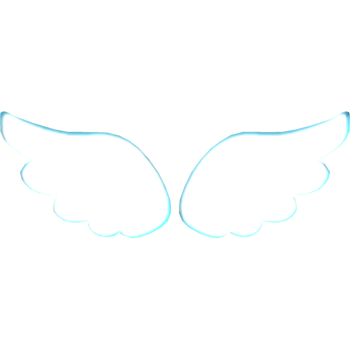 GLOWING Blue Angel Wings (GLOWS)