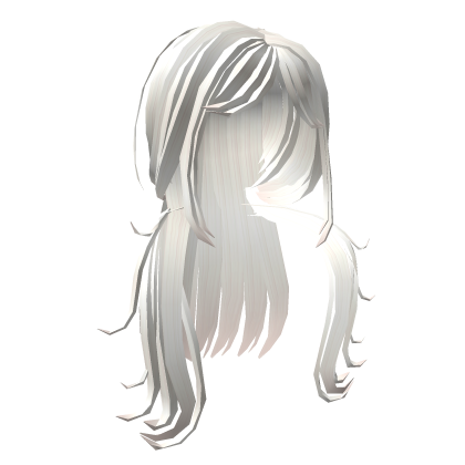 Messy White Y2K Hair Roblox item
