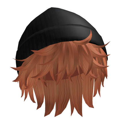 Messy Hair w/ Y2K Beanie in Ginger Roblox item