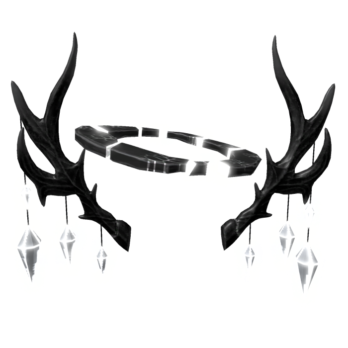 White Shattered Glowing Halo With Antlers