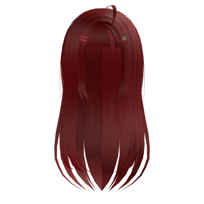 igari twee apple hairclip red long hair