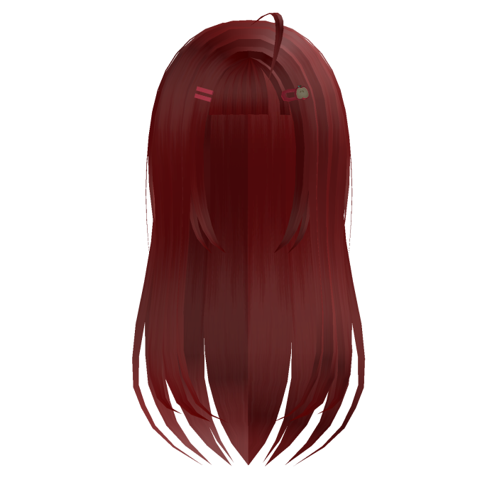 igari twee apple hairclip red long hair