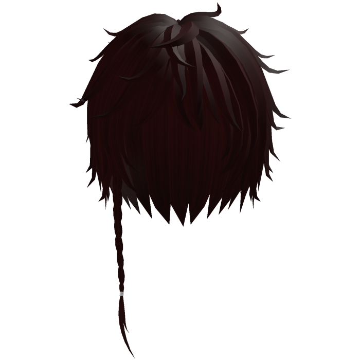 red single braid twist emo messy hair