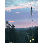 Twilight moonlight at light