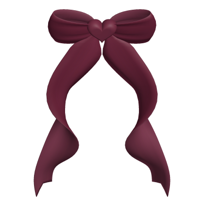 cute curly back bow burgundy