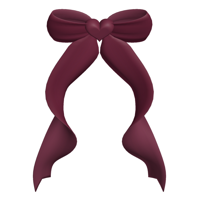 cute curly back bow burgundy