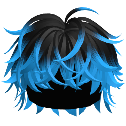 Fluffy Messy Hair (Black to Blue) thumbnail