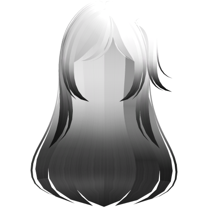 Long Wispy White&Black Fade Side Ponytail Hair Roblox item