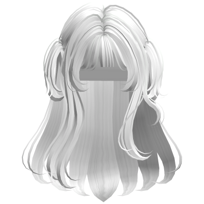 White soft layered hime hair
