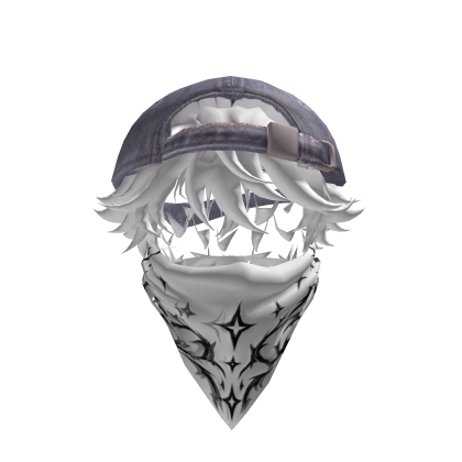 White Gothic Hair with Cap and Thorn Bandana