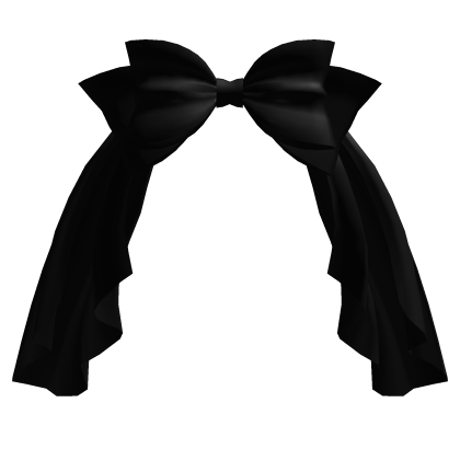 Majestic Draped Hair Bow in Black Roblox item