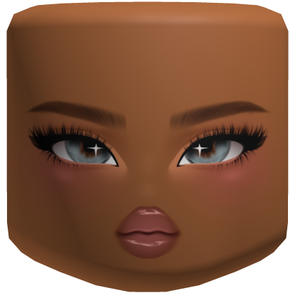 Blue Eye Model Glam Makeup Face Dark Orange Roblox item