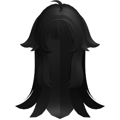 black messy vkei long wispy hair w tufts