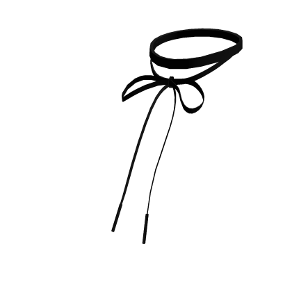 Victorian Goth Black Bow Choker - rthro Roblox item