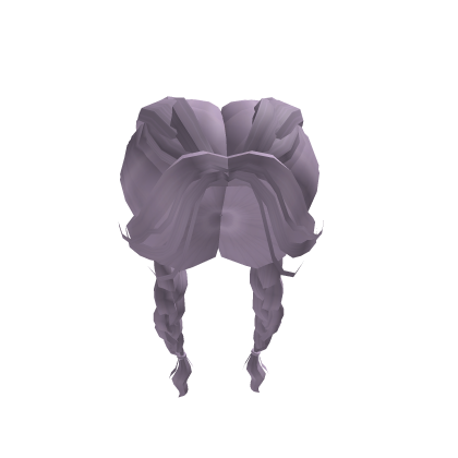 Cute Purple hair with braids Roblox item