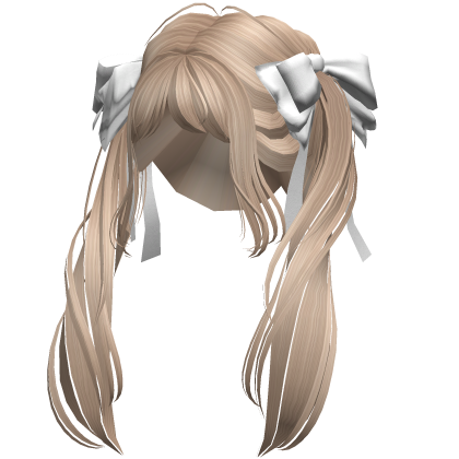 Twisted Pigtails w/ Cute Bows - Blonde Roblox item