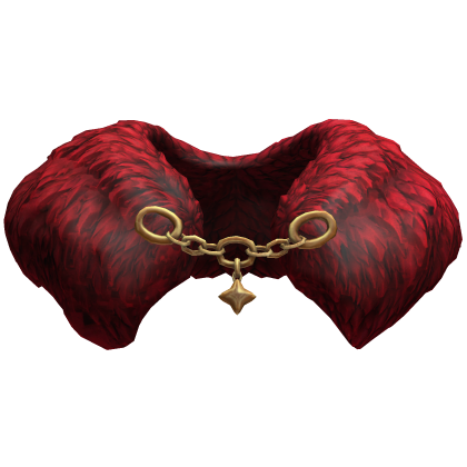 Red Gold Fur Chain Collar