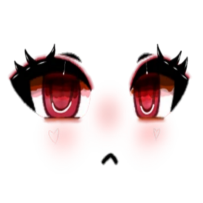 Red cute custom face Roblox decal