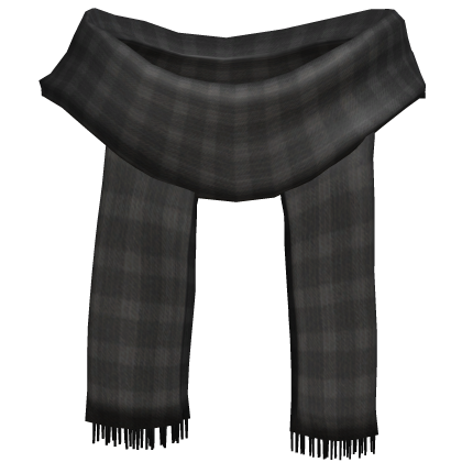 Black Plaid Scarf