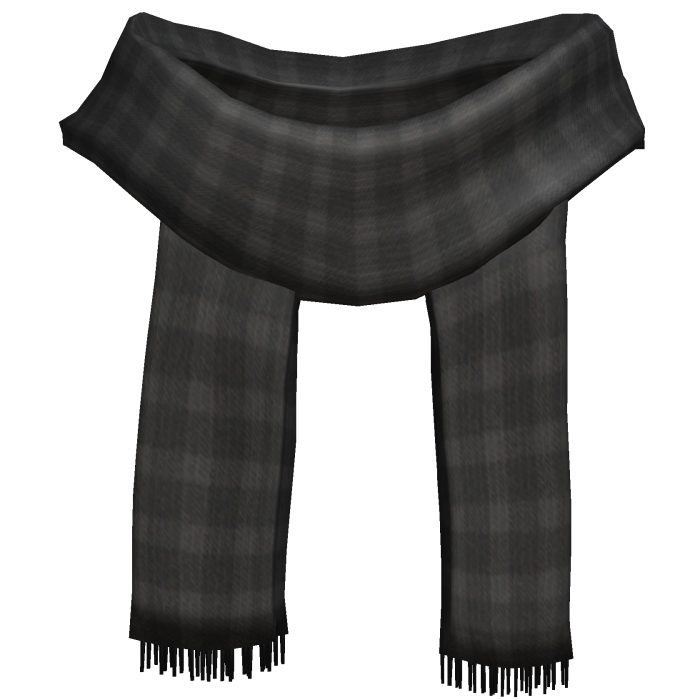 Black Plaid Scarf