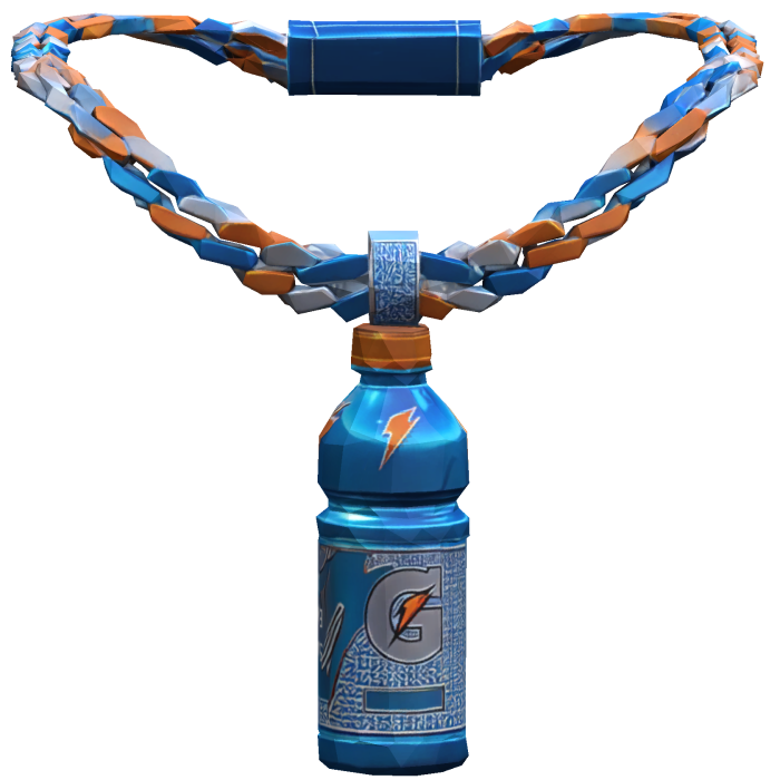 Iced Out Trendy Blue Gatorade Chain Necklace