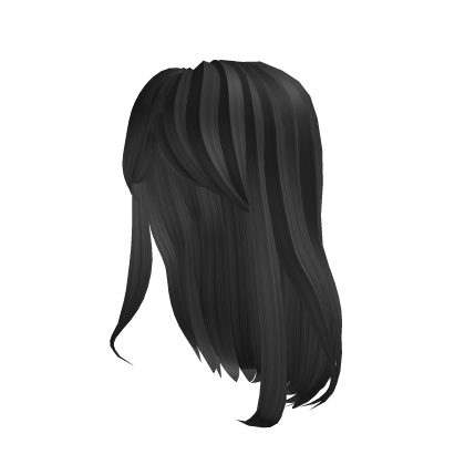 Long Black Hair with Bangs Roblox item