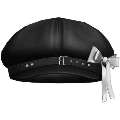 Black Beret Cap with Bow