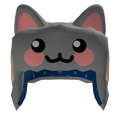 Nyan grey cat with rainbow trail ushanka | Roblox Item - Rolimon's