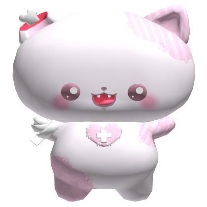 ♡ pastel pink zombie kitty nurse plush