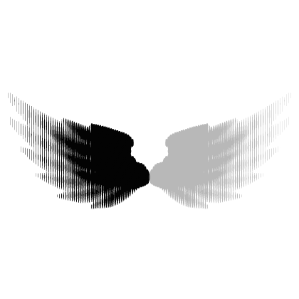 Glitch Animated Wing Angel/Devil B/W