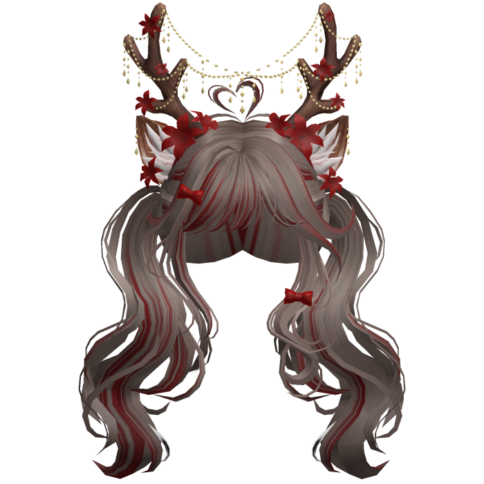 Ethereal Christmas Fairy Fawn Pigtails w/ Antlers