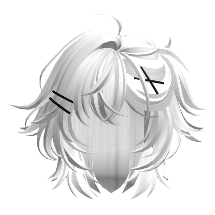 White Anime Bob w/ Side Ponytail