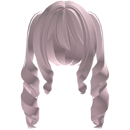 ♡ sweet long pink kawaii curly pigtails Roblox item