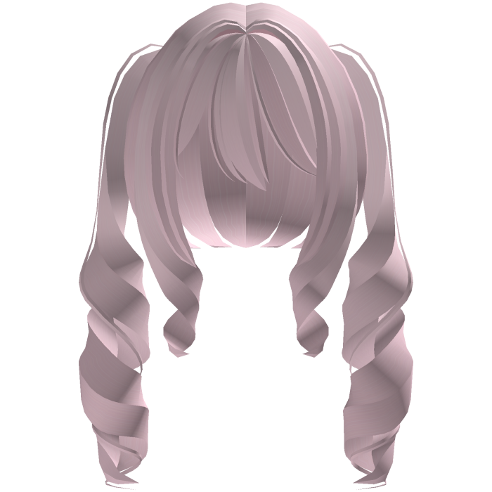 ♡ sweet long pink kawaii curly pigtails
